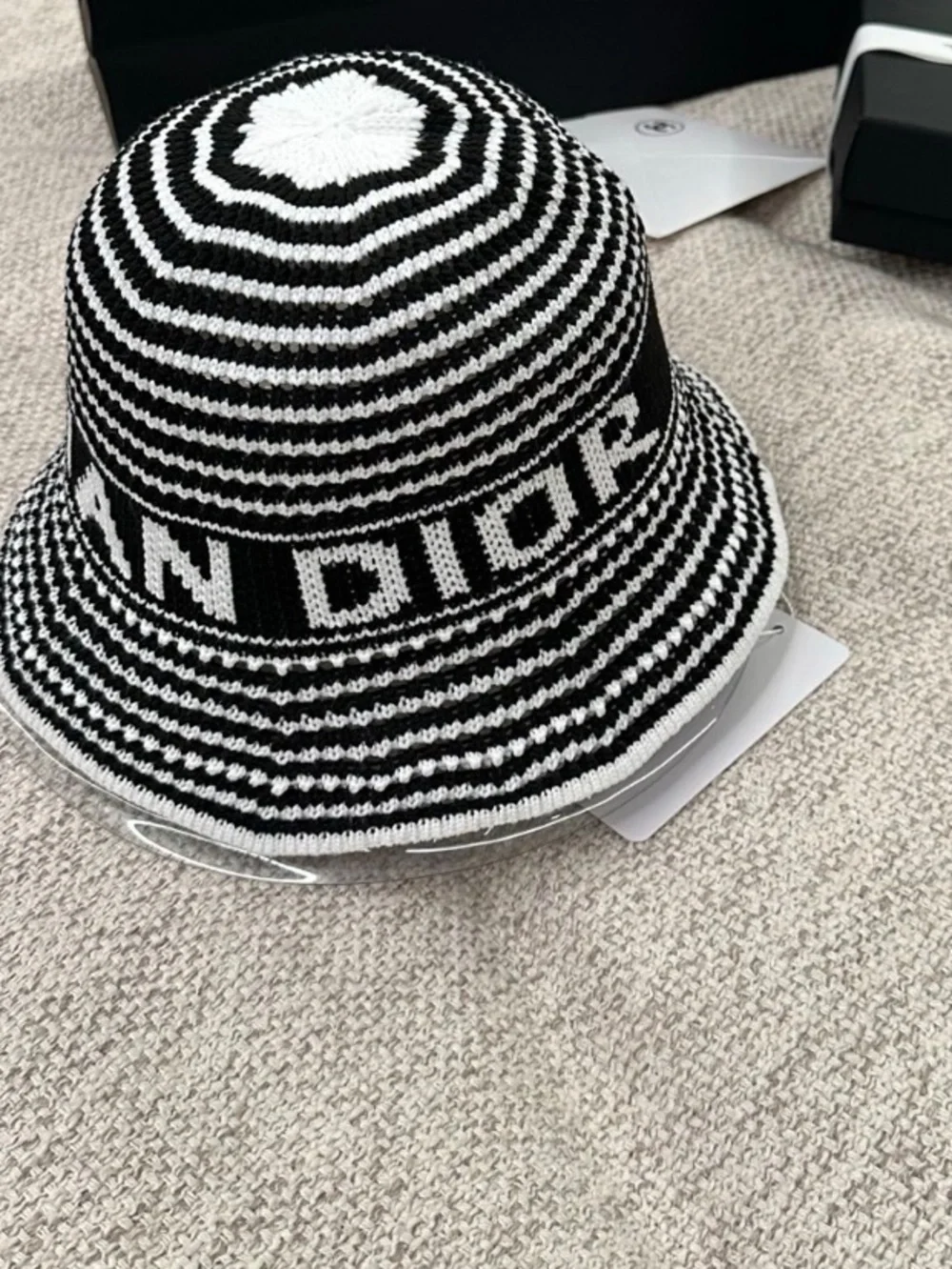 Christian. Dior. Dioriviera D-Tulipe small Brim Cloche Hat